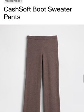 GAP CashSoft Boot Sweater Pants in Brown